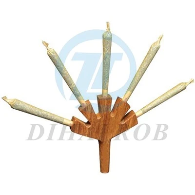 Tubo di fumo naturale pre-roll a mano in legno a tubo biforcato