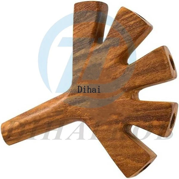 PRE-ROLL Raw Natural Smoking Pipe Hand Wood Bifurcated Tube